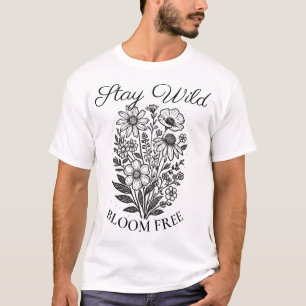 Stay Wild Bloom Free Wildflower Vintage T-Shirt