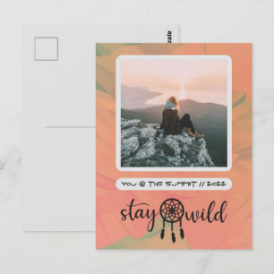Stay Wild Boho Photo Postcard