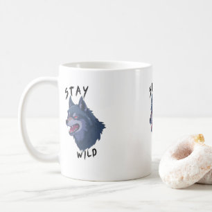 Stay Wild Bold Wolf Spirit Coffee Mug