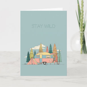 Stay Wild Camper – Cute Camping Adventure Gift Tag Card