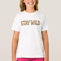 "Stay Wild" Colourful Paint Splattered 3D Clay Typ