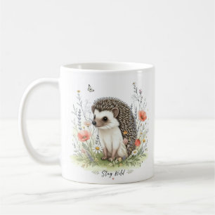Stay Wild Cute Hedgehog Woodland Coffee Mug