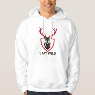 Stay Wild Deer Head Hoodie