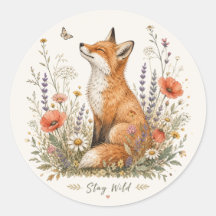 Stay Wild Fox Wildflower Woodland Fox