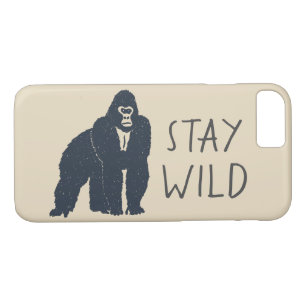 Stay Wild Gorilla Silhouette iPhone 8/7 Case