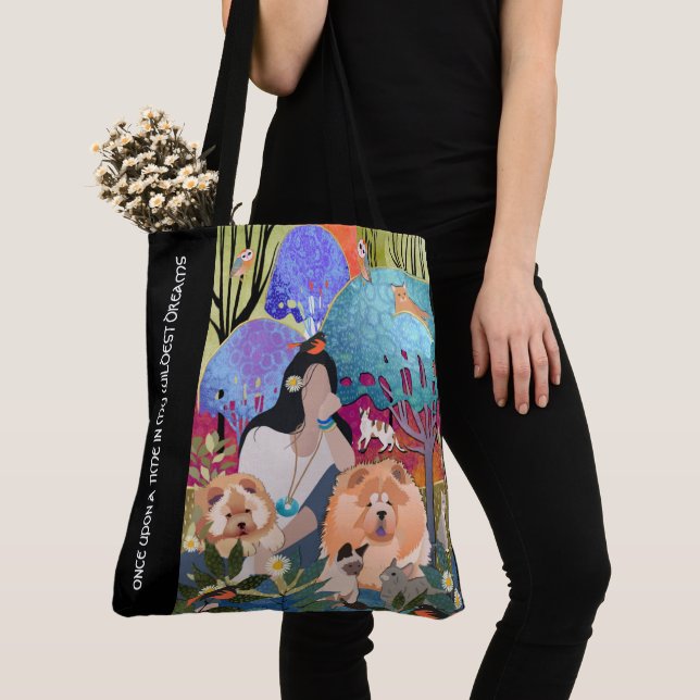 STAY WILD GYPSY CHILD - CHOW  tote/crossbody bag (Close Up)
