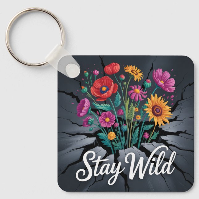 Stay Wild Key Ring (Front)