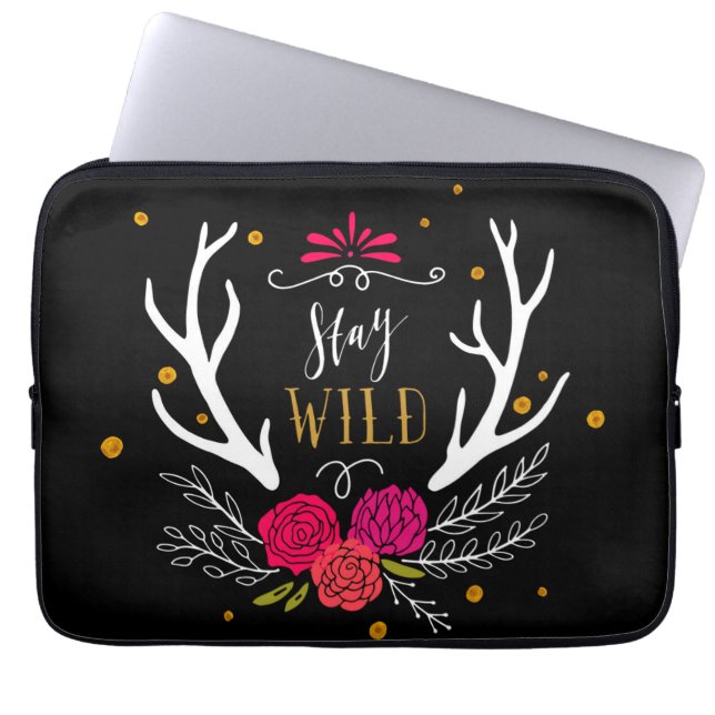 Stay Wild Laptop Sleeve (Front)