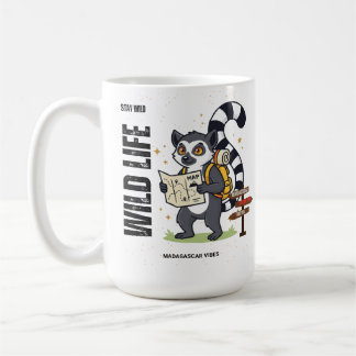 Stay Wild Lemur Life - Madagascar Vibes Cute lemur Coffee Mug
