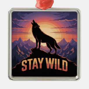 Stay Wild Metal Tree Decoration