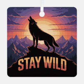 Stay Wild Metal Tree Decoration