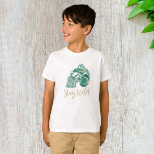 Stay Wild Modern Bearded Skull T-Shirt