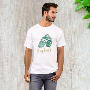 Stay Wild Modern Bearded Skull T-Shirt