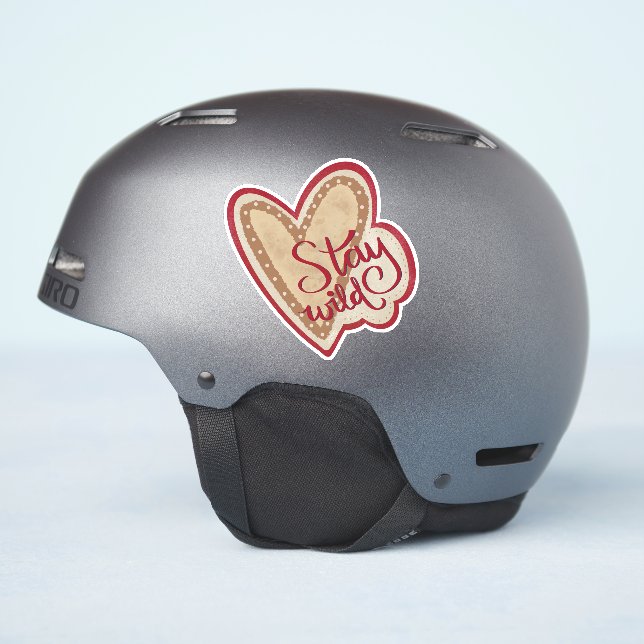 Stay Wild Modern Heart Inspirational Inspirivity (Helmet Side)