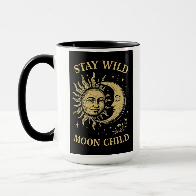 Stay Wild Moon Child Art Mug (Left)