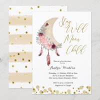 Stay Wild Moon Child Baby Shower Invitation