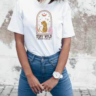 Stay Wild Moon Child Boho Leopard  T-Shirt