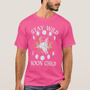 Stay Wild Moon Child Celestial Mystical Cat Witch T-Shirt