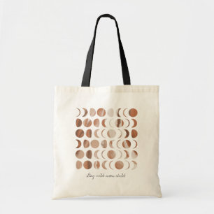 Stay Wild Moon Child Celestial Phases of the Moon Tote Bag