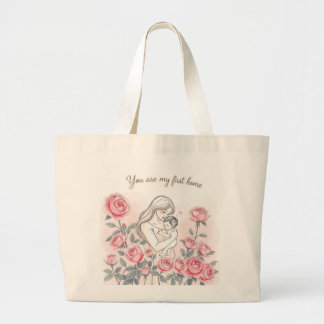 Stay Wild, Moon Child | Dreamy Midnight Garden Tot Large Tote Bag