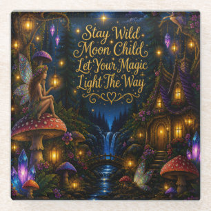 Stay Wild Moon Child Enchanted Forest Coaster