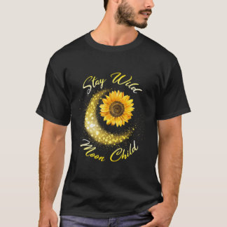 Stay Wild Moon Child Glow Cancer Awareness T-Shirt