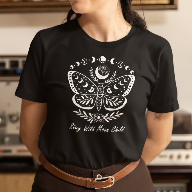 Stay Wild Moon Child Mystical Butterfly T-Shirt (Creator Uploaded)