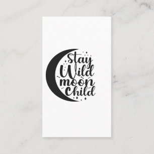 Stay Wild Moon Child Spooky Halloween Gift  Business Card