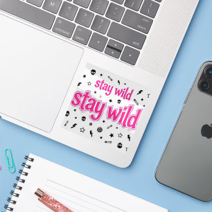 Stay Wild Pink Grunge Rocker Vinyl