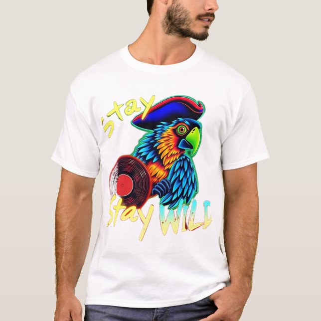 Stay Wild Pirate Parrot Tee (Front)