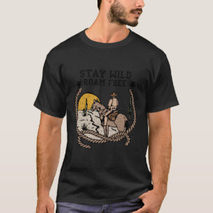 Stay Wild Roam Free Western Country Cow T-Shirt