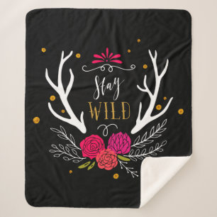Stay Wild Sherpa Blanket
