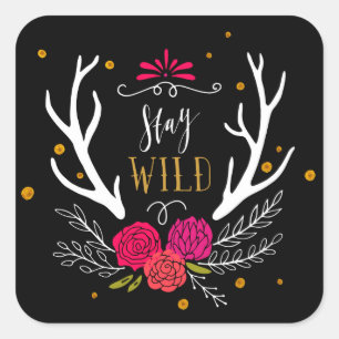 Stay Wild Square Sticker