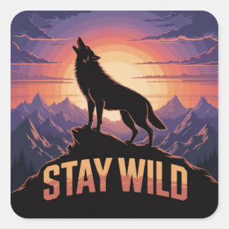 Stay Wild Square Sticker