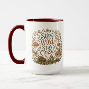 Stay Wild Stay Cosy Mushroom Cottagecore Woodland Mug