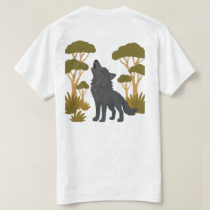 Stay Wild Stay Free Wolf Shirt – Minimal Line Art