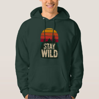 Stay Wild Vintage Sunset Mountain Hoodie