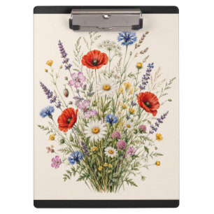 Stay Wild Vintage Wild Herbs Botanical Design Clipboard