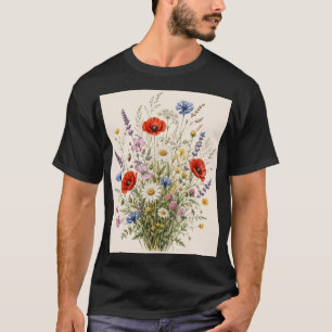 Stay Wild Vintage Wild Herbs Botanical Design T-Shirt