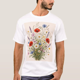 Stay Wild Vintage Wild Herbs Botanical Design T-Shirt
