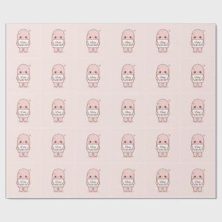 Stay With Me Aesthetic Quote Design Romantic  Wrapping Paper
