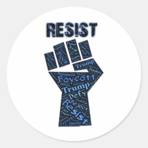 Stay Woke And Resist Protest Classic Round Sticker