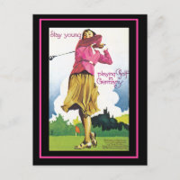 Stay Young! Play golf in Germany  Postcard