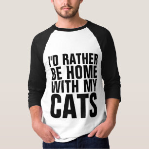 STAYCATION Funny Cat T-shirts