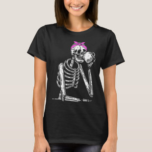 Staying Alive Skeleton Drink Coffee Funny Skeleton T-Shirt