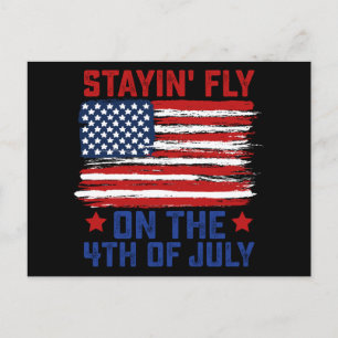 Staying Fly On The 4th Of July American Flag Usa Postcard