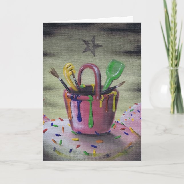 staying in the sandbox greeting card (Front)