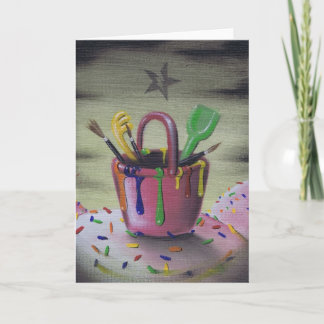 staying in the sandbox greeting card