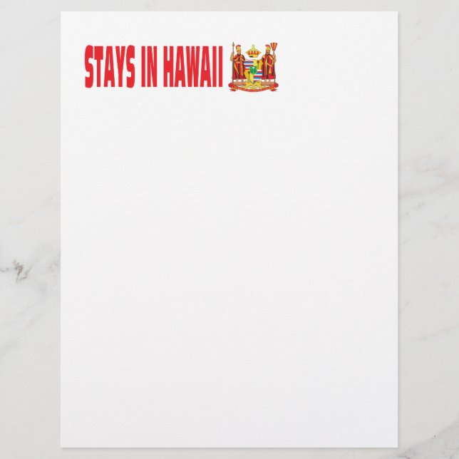 Stays in Hawaii (Front)
