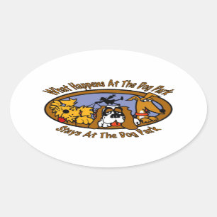 Stays @ The Dog Park Oval Sticker